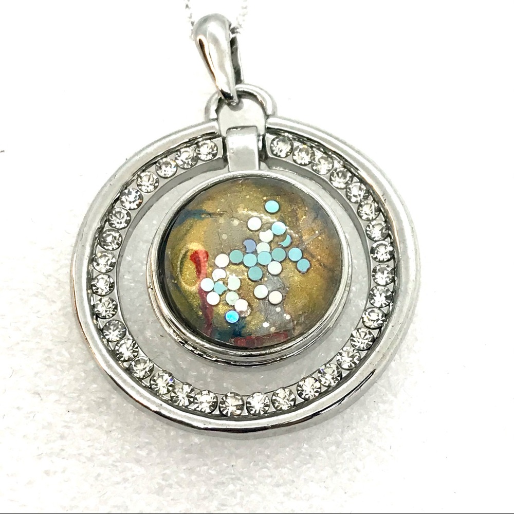 Necklace 20mm Snap Jewelry Hoops Rhinestones SN20